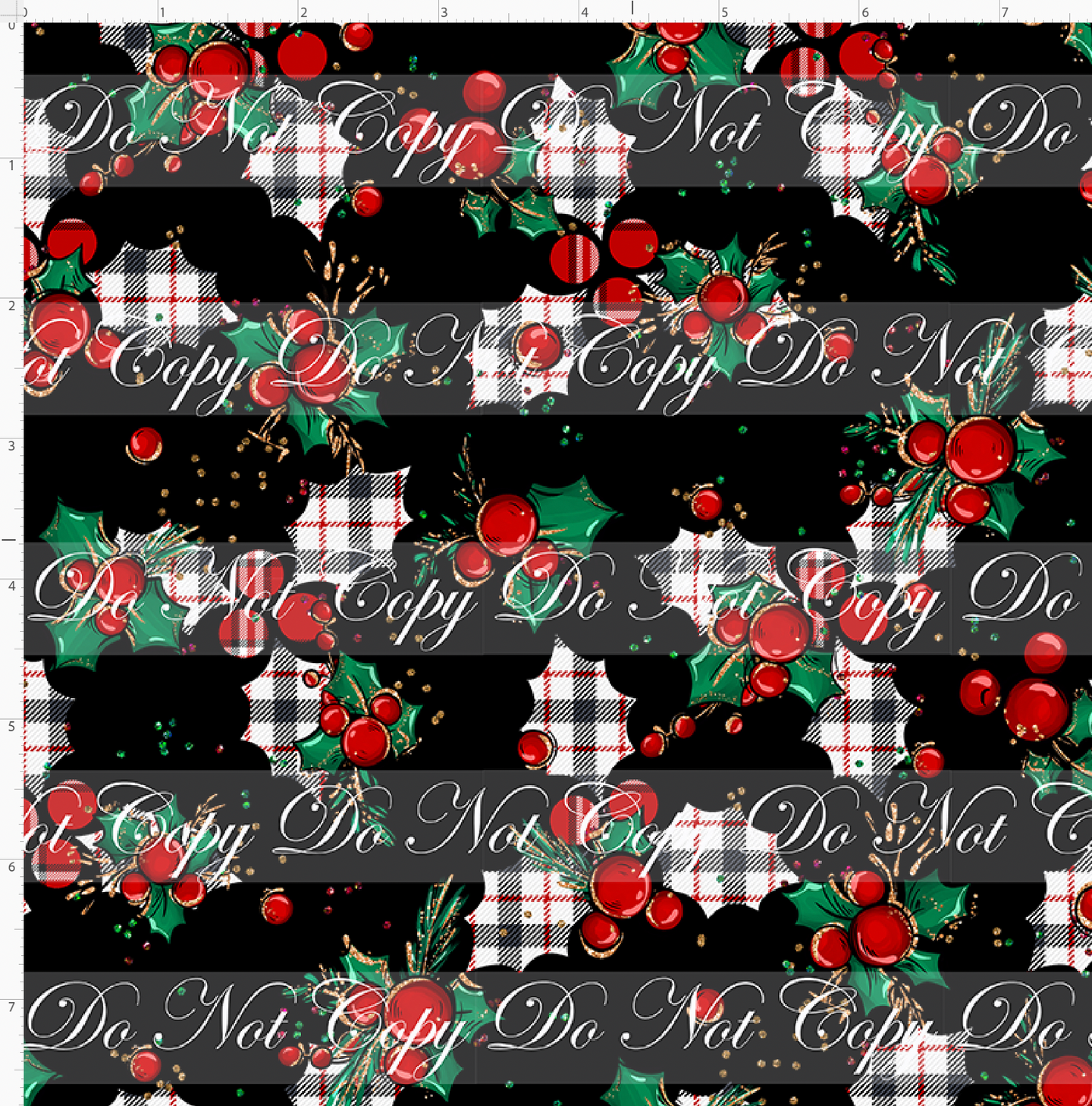 PREORDER - Christmas Mouse Classic - Holly - Black Plaid - MINI SCALE