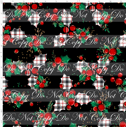 PREORDER - Christmas Mouse Classic - Holly - Black Plaid - SMALL SCALE