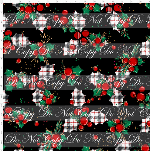 PREORDER - Christmas Mouse Classic - Holly - Black Plaid - REGULAR SCALE