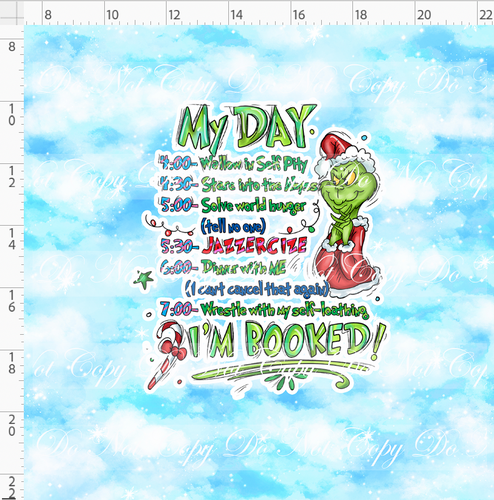 PREORDER - Green Guy Doodles - Panel - Schedule - Blue - ADULT