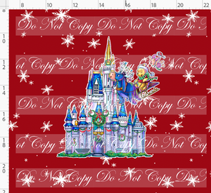 PREORDER - Winter Wonderland on Main Street - Panel - Red - Silly Bear - ADULT