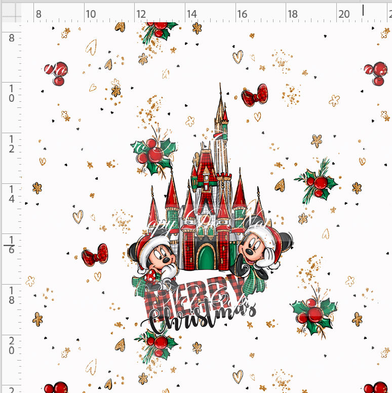 CATALOG - PREORDER - Christmas Mouse Classic - Panel - Merry Christmas - ADULT