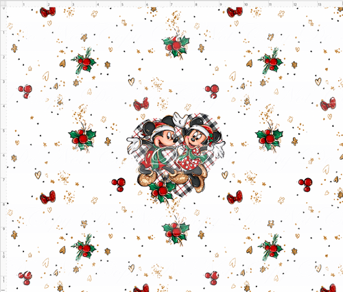 PREORDER - Christmas Mouse Classic - CUP CUT - Plaid Heart