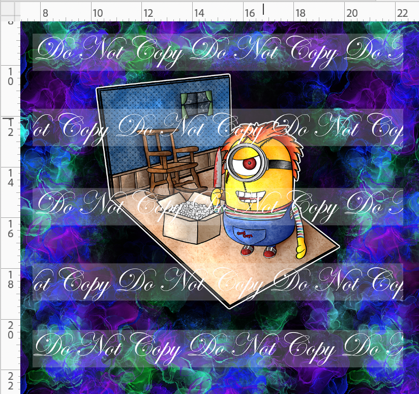 Retail - Wicked Minion - Panel - Chucky - Smoke Background - ADULT