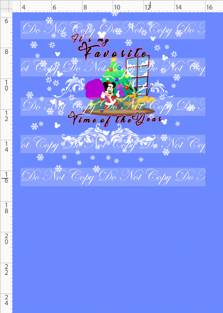 CATALOG - PREORDER - My Favorite Time of the Year - Panel - Boy Mouse - Favorite Time - Cornflower - CHILD