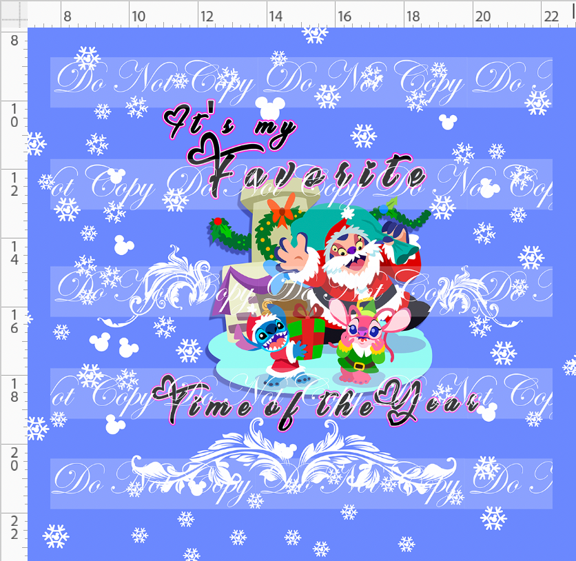 CATALOG - PREORDER - My Favorite Time of the Year - Panel - Blue Guy - Favorite Time - Cornflower - ADULT