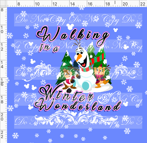 Retail - My Favorite Time of the Year - Panel - Snowman - Winter Wonderland - Cornflower - ADULT