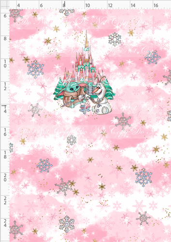 PREORDER - Advent Christmas Collection - Panel - Pink - Camp Fire - CHILD
