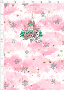 PREORDER - Advent Christmas Collection - Panel - Pink - Camp Fire - CHILD