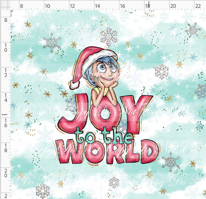 Retail - Advent Christmas Collection - Panel - Blue - Joy - ADULT