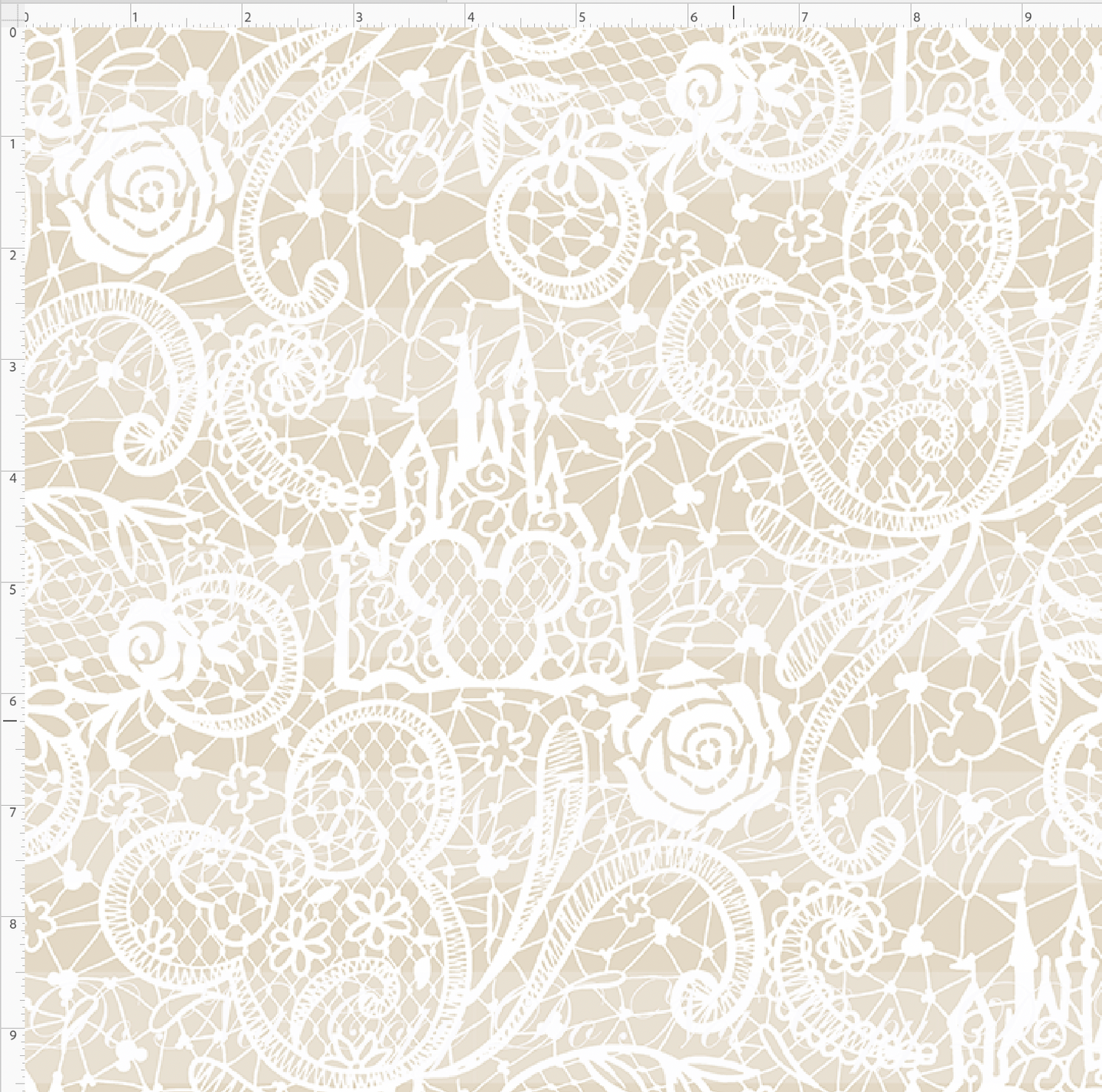 Retail - Happily Ever After - Lace - Beige White - REGULAR SCALE