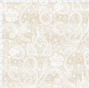 Retail - Happily Ever After - Lace - Beige White - LARGE SCALE