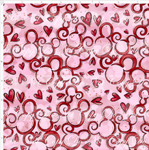 Retail - A Mouse Love Story - Mouse Heart Swirls - Red Pink - SMALL SCALE