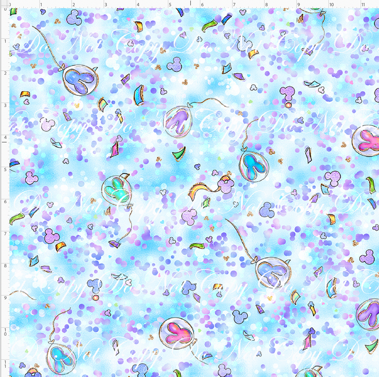 CATALOG - PREORDER R103 - Holographic Celebration - Confetti - Light Blue