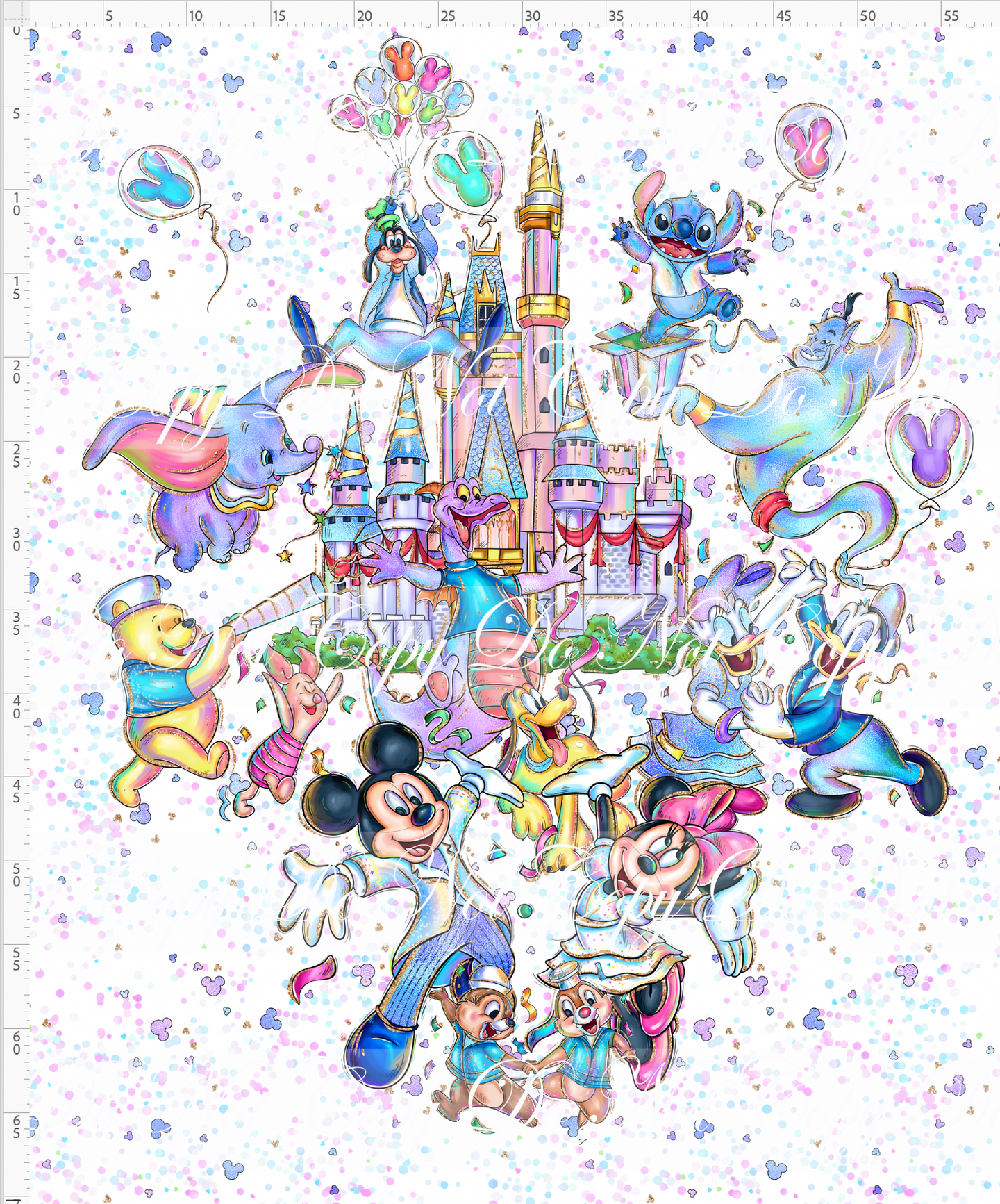 CATALOG - PREORDER R103 - Holographic Celebrations - Adult Blanket Topper