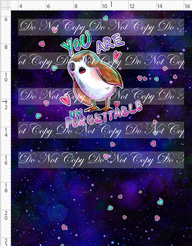 CATALOG - PREORDER R117 - Valentine Star Doodles - Panel - Dark - Porg - CHILD