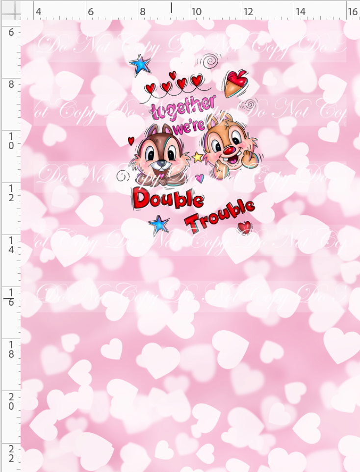 CATALOG - PREORDER R103 - Valentine Mouse Doodles - Panel - Chipmunk - CHILD