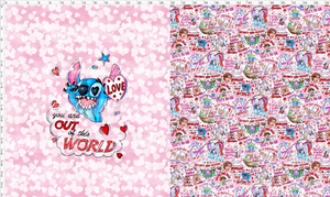 CATALOG - PREORDER R103 - Valentine Mouse Doodles - Toddler Blanket Topper - Blue Guy