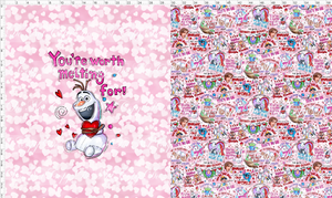 CATALOG - PREORDER R103 - Valentine Mouse Doodles - Toddler Blanket Topper - Snowman