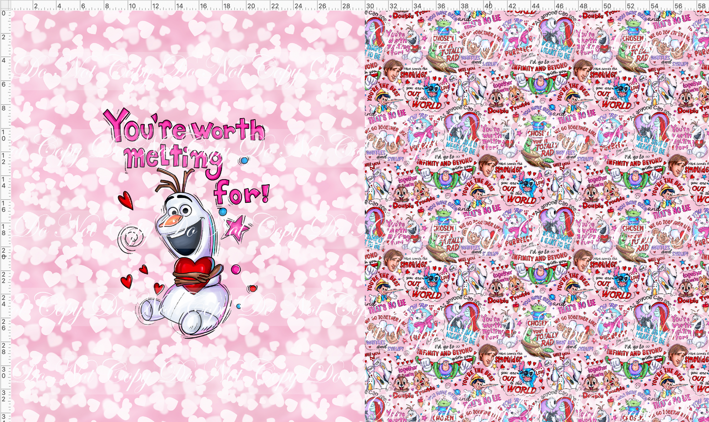 CATALOG - PREORDER R103 - Valentine Mouse Doodles - Toddler Blanket Topper - Snowman