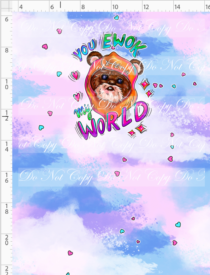 CATALOG - PREORDER R117 - Valentine Star Doodles - Panel - Pink - Ewok - CHILD