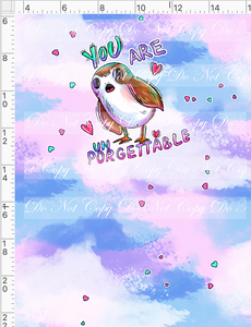 CATALOG - PREORDER R117 - Valentine Star Doodles - Panel - Pink - Porg - CHILD