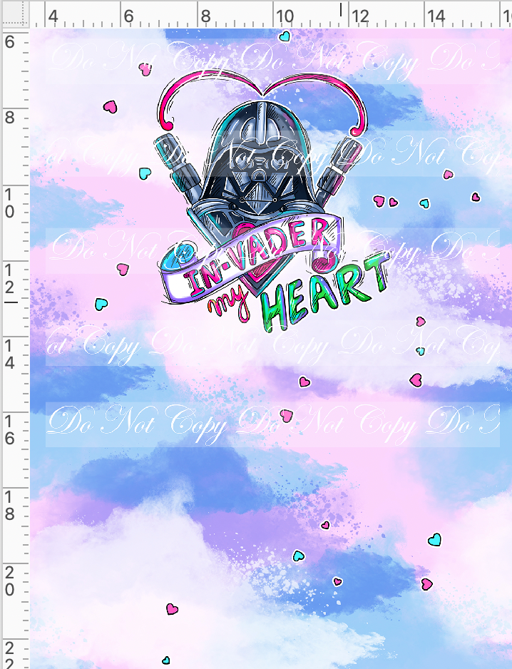 CATALOG - PREORDER R117 - Valentine Star Doodles - Panel - Pink - Vader - CHILD