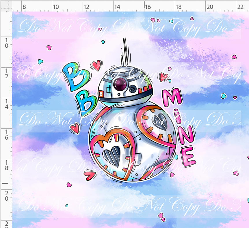 CATALOG - PREORDER R117 - Valentine Star Doodles - Panel - Pink - BB - ADULT