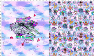CATALOG - PREORDER R117 - Valentine Star Doodles - Toddler Blanket Topper - Pink - Millenium