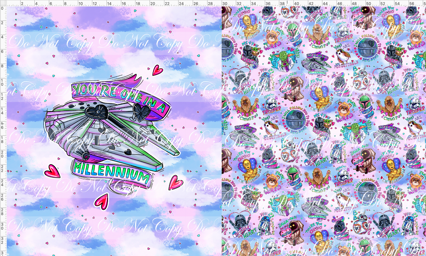 CATALOG - PREORDER R117 - Valentine Star Doodles - Toddler Blanket Topper - Pink - Millenium