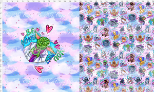 CATALOG - PREORDER R117 - Valentine Star Doodles - Toddler Blanket Topper - Pink - Old Baby