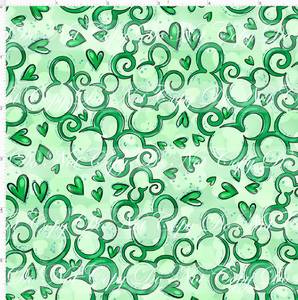 PREORDER - Mouse Heart Swirls - Green - MINI SCALE