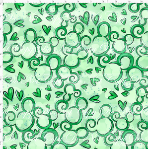 PREORDER - Mouse Heart Swirls - Green - REGULAR SCALE