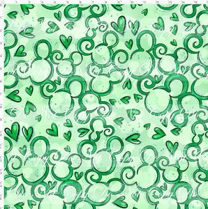PREORDER - Mouse Heart Swirls - Green - LARGE SCALE