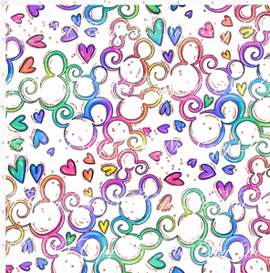 PREORDER - Mouse Heart Swirls - Colorful - SMALL SCALE