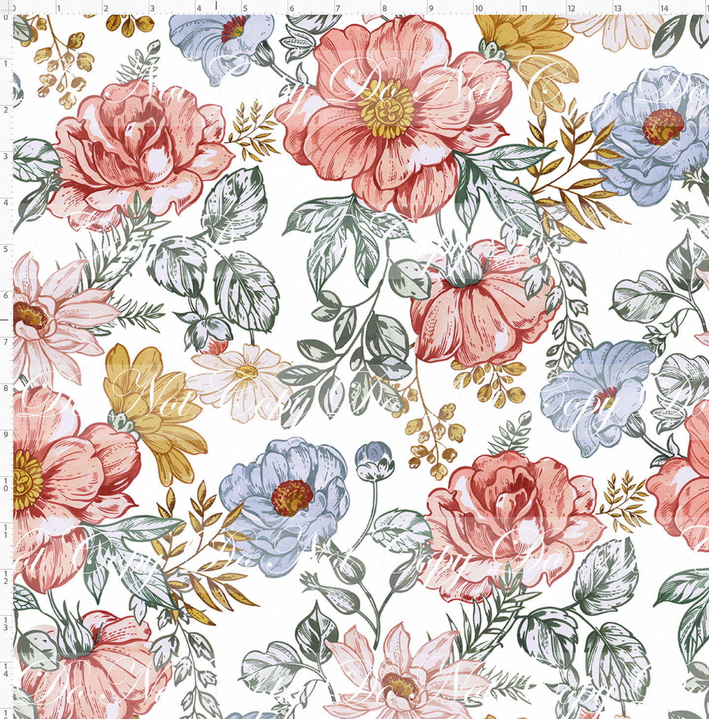 Retail- Vintage Garden Floral - LARGE SCALE