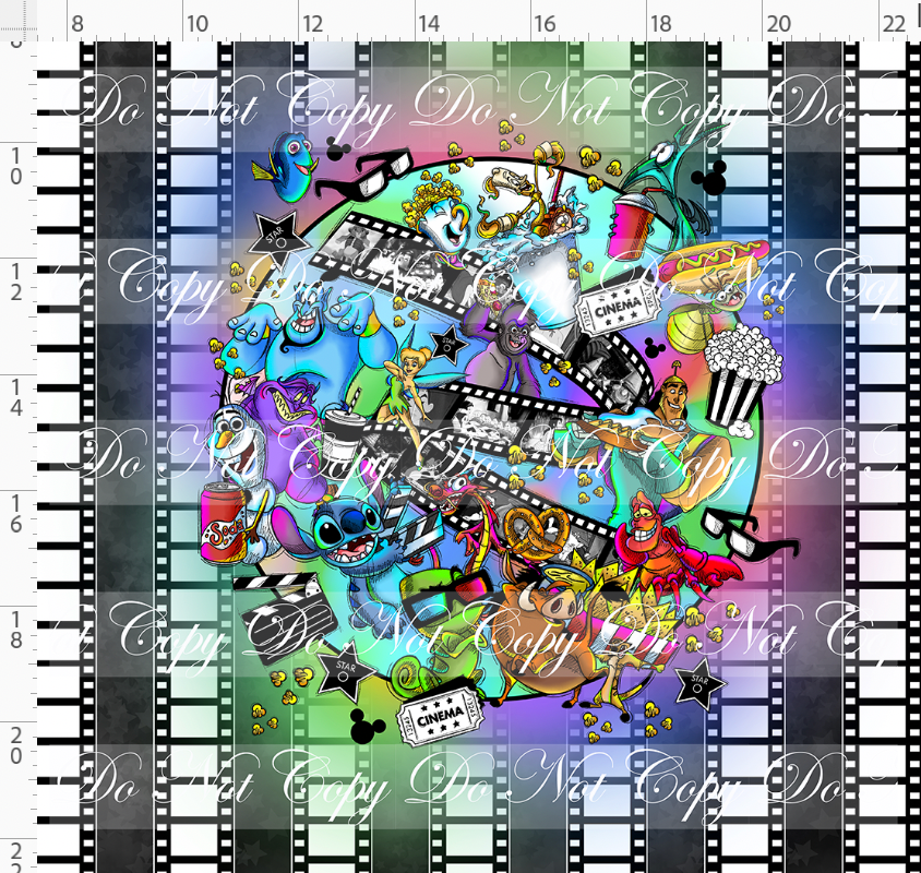 CATALOG - PREORDER R104 - Magic Movie Reel - Panel - Film Background - ADULT