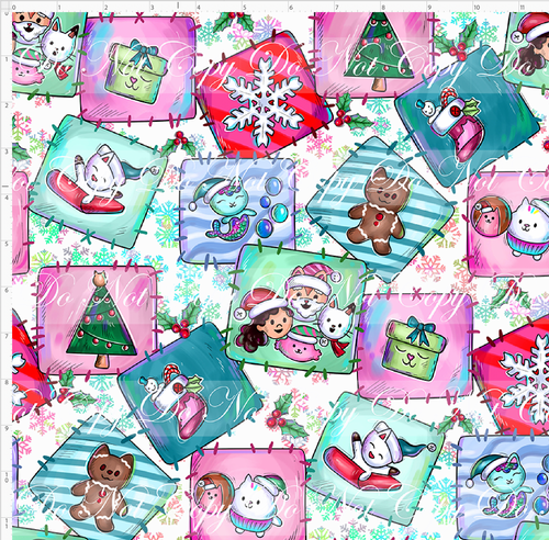 Retail - Catabulous Christmas - Quilt - White - REGULAR SCALE