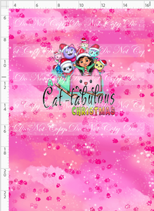 PREORDER - Catabulous Christmas - Panel - Words - Pink - CHILD