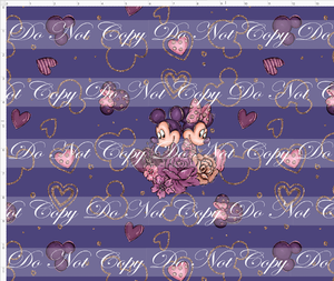 CATALOG - PREORDER R104 - Blushing Mouse - CUP CUT - Sitting Mouse - Blue Purple