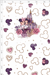 CATALOG - PREORDER R104 - Blushing Mouse - Castle and Mice - Panel - White - CHILD