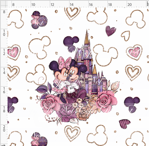 CATALOG - PREORDER R104 - Blushing Mouse - Castle and Mice - Panel - White - ADULT