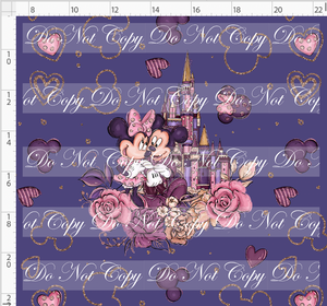CATALOG - PREORDER R104 - Blushing Mouse - Castle and Mice - Panel - Blue Purple - ADULT