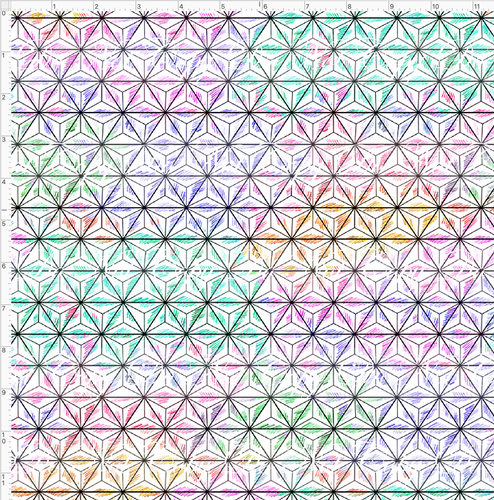 CATALOG - PREORDER R108 - One Little Spark - Triangles - White with Black Lines - REGULAR SCALE