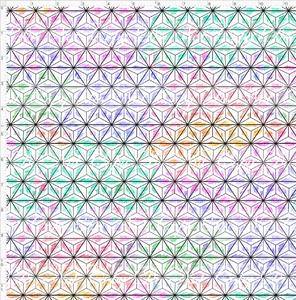 CATALOG - PREORDER R108 - One Little Spark - Triangles - White with Black Lines - REGULAR SCALE