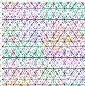CATALOG - PREORDER R108 - One Little Spark - Triangles - White with Black Lines - LARGE SCALE