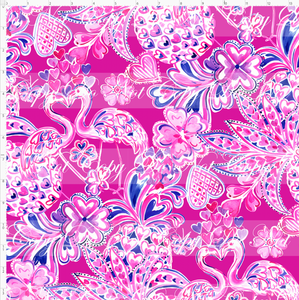 PREORDER - LP Inspired - Flamingo Hearts - Pink - LARGE SCALE