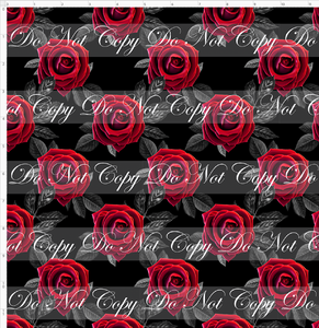 CATALOG - PREORDER R112 - Family Shadows - Red Roses with Black Leaves
