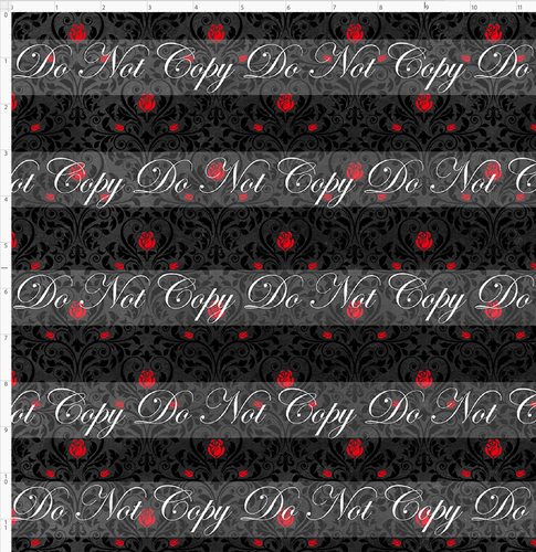 CATALOG - PREORDER R112 - Family Shadows - Red Rose Black Background Decorative
