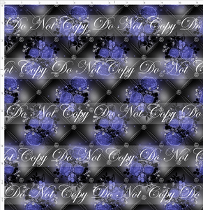 CATALOG - PREORDER R112 - Family Shadows - Blue Roses with Diamond Background
